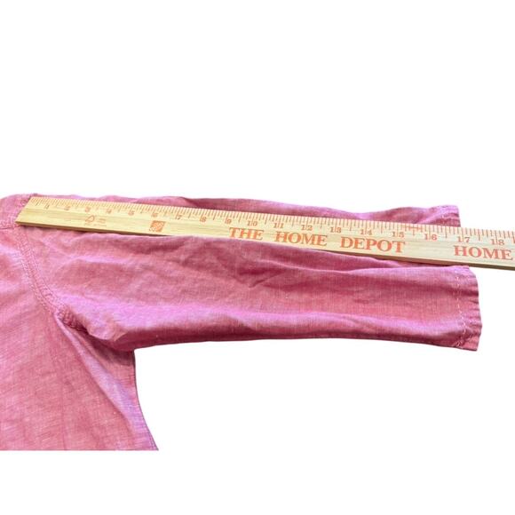 "EDDIE BAUER" Linen & Cotton Blend TOP Women's 3/4 Sleeve SZ M Beachwear Summer - Picture 9 of 9